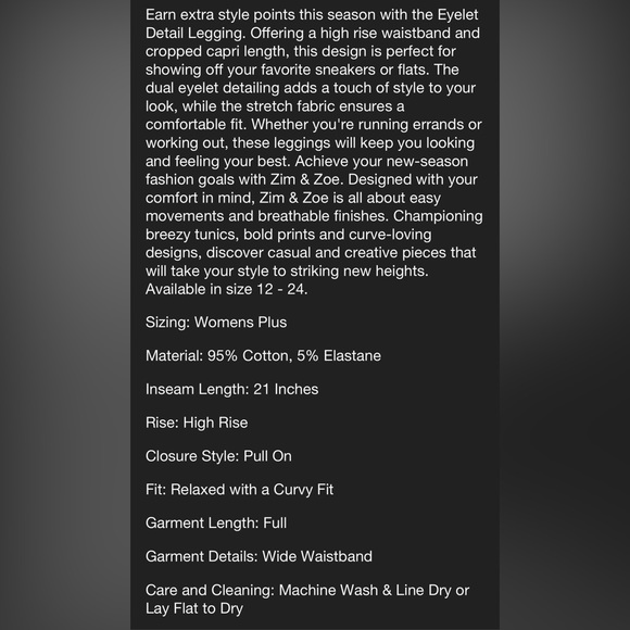 Women’s plus size leggings, size 26. - Picture 2 of 2